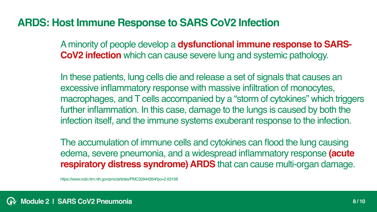 SARS CoV2 Physiology and Pneumonia slide 8