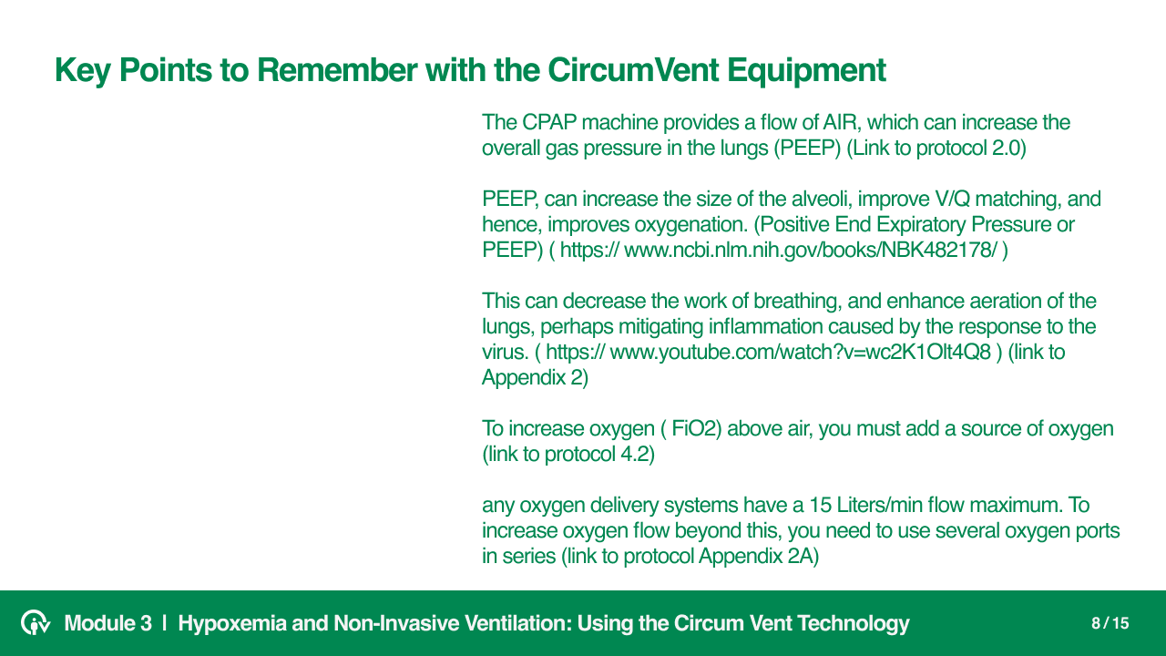 Using the CircumVent Equipment slide 8