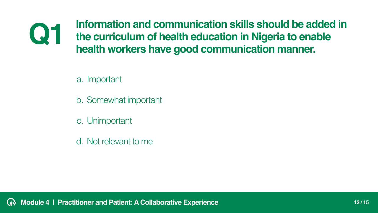Practitioner and Patient, a collaborative experience slide 12