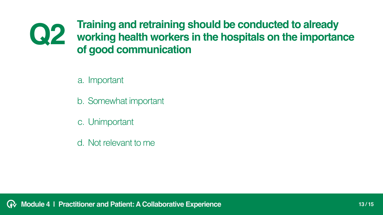 Practitioner and Patient, a collaborative experience slide 13
