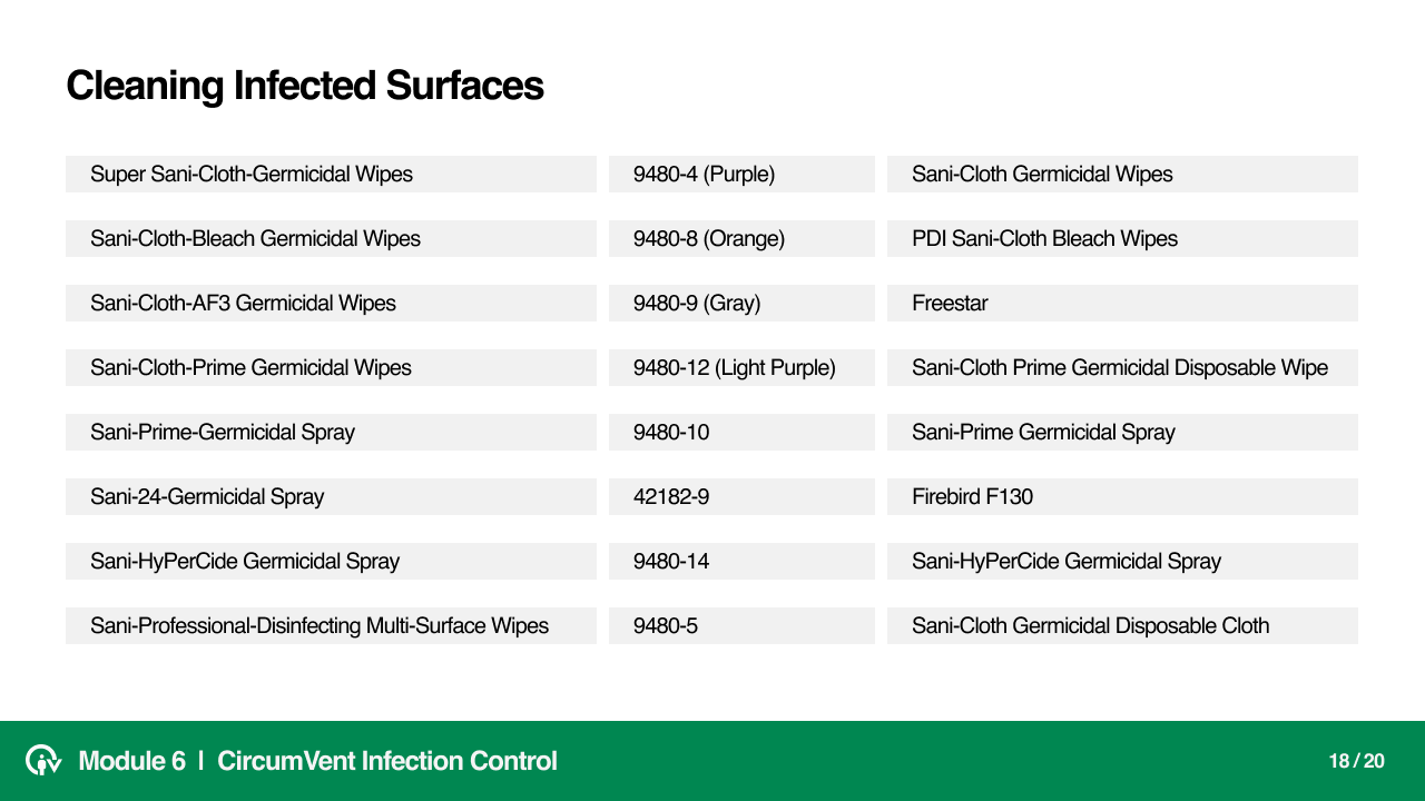 Infection Control Module slide 19