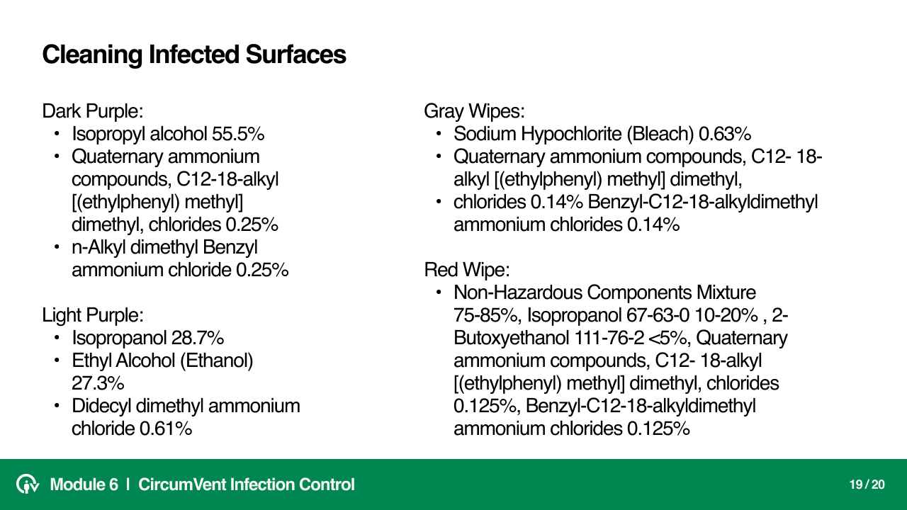 Infection Control Module slide 20